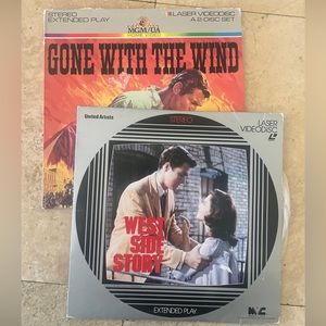 Gone With The Wind West Side Story Laserdiscs Laser Disc Extended Play 2 Bundle